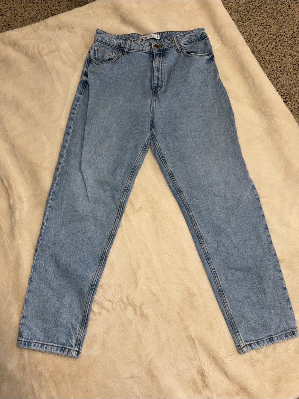 Zara Light Blue Boyfriend Jeans